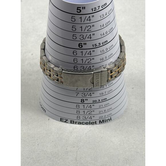 VTG Pulsar Watch Mens 42mm Two Tone Analog Digital V041-9250 Quartz New Battery - Picture 14 of 14